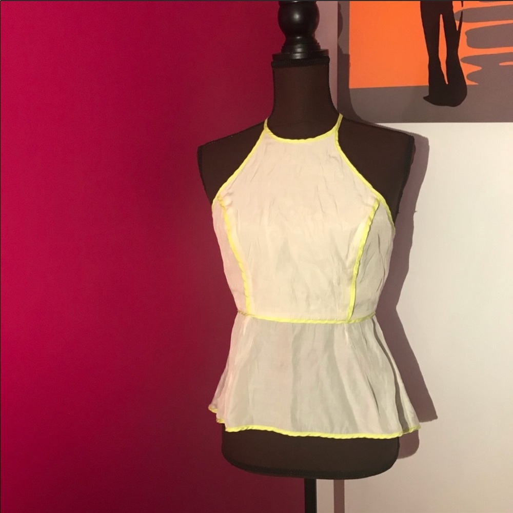 Peplum Shirt Neon Size Small